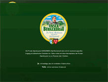 Tablet Screenshot of buergerbraeu.com